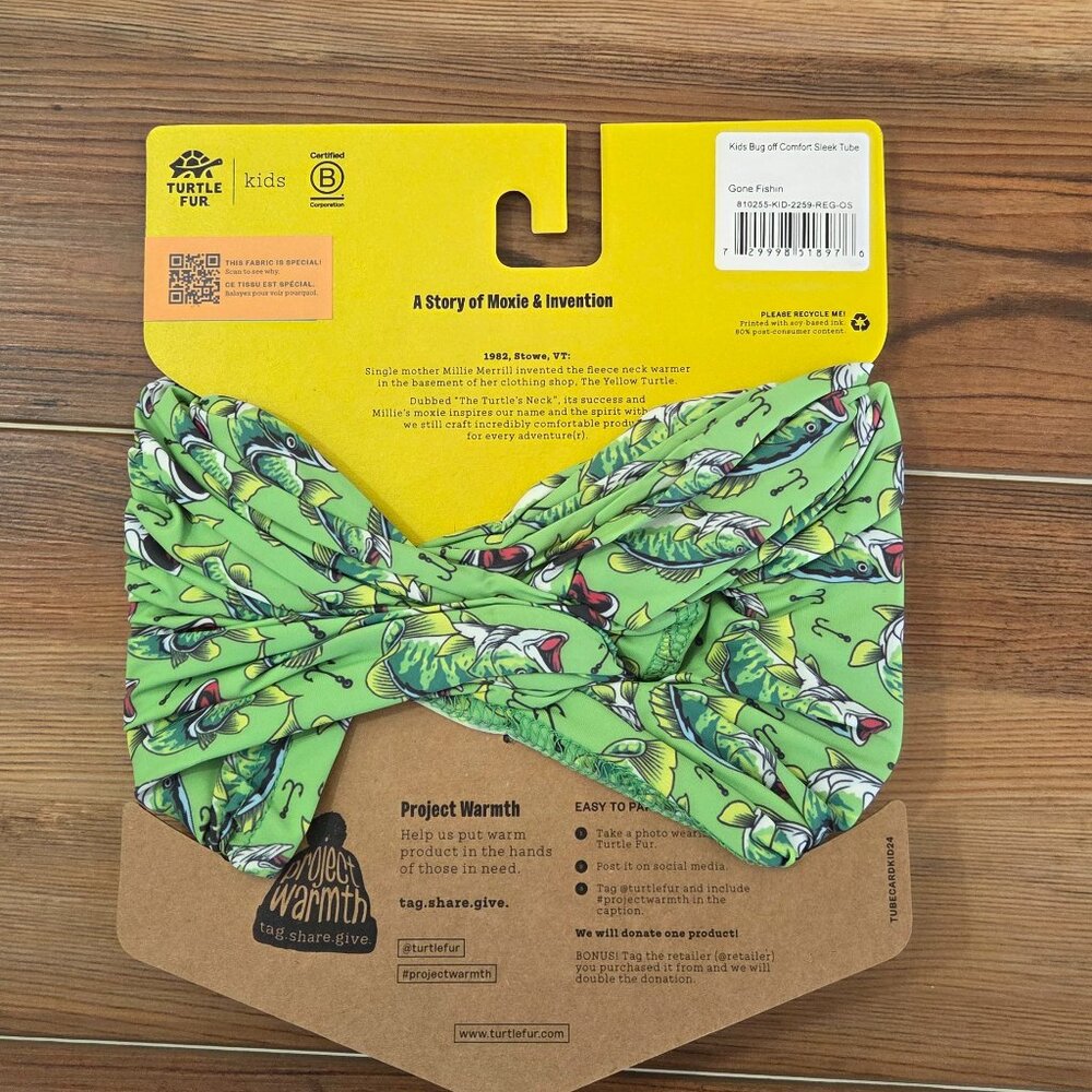 Turtle Fur Tube Bug Off Multi-Functional Neck Gaiter- Fish Print - Picture 5 of 8